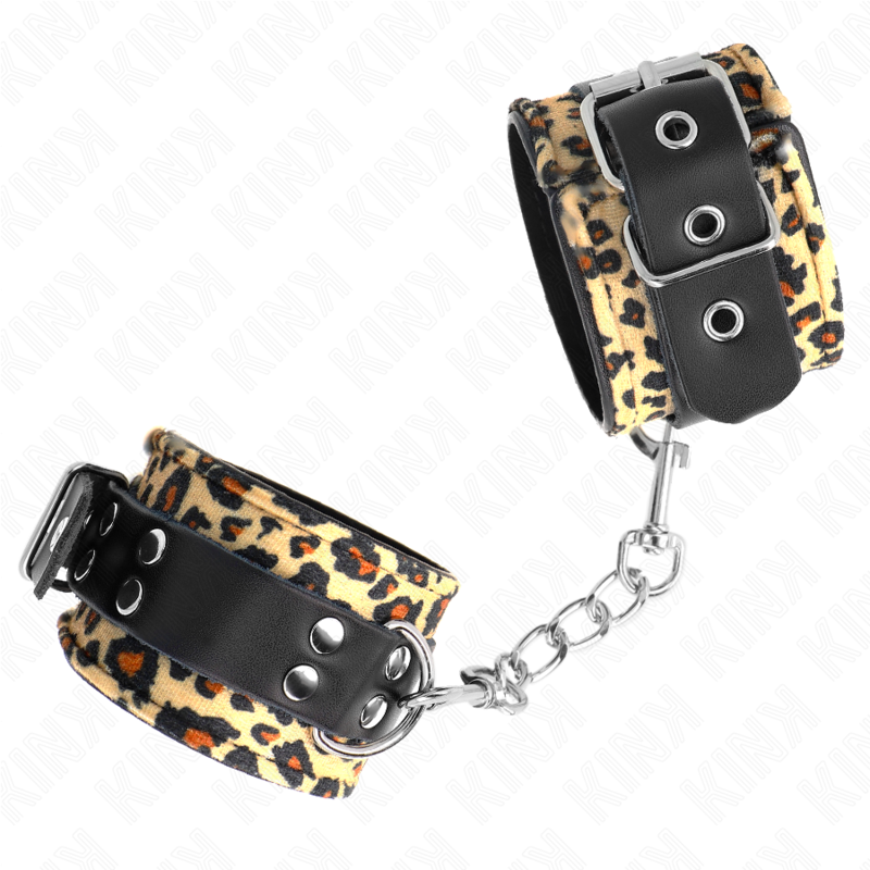 Kink - Retención de Pulso de Cuero Genuino Leopardo Ajustable 18-29 cm X 5,5 cm