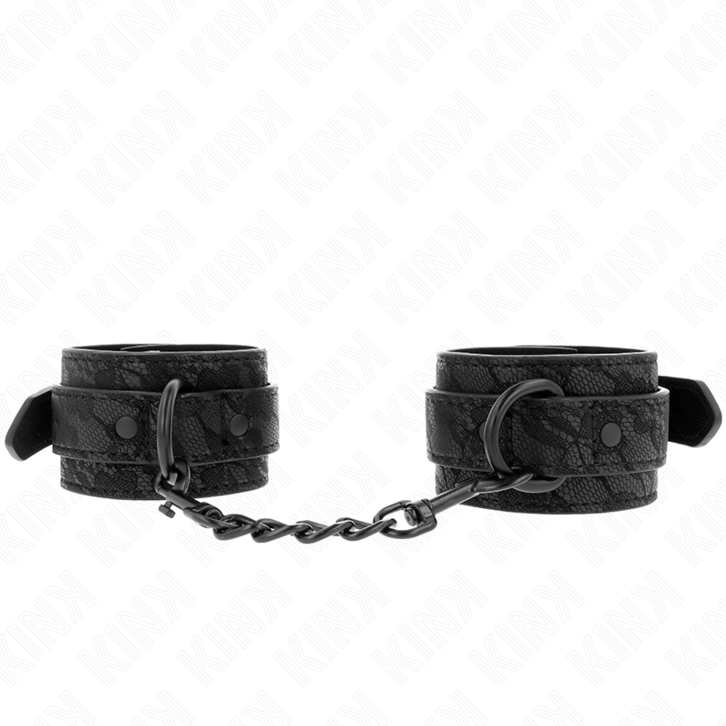 Kink - Punhos Cobertos de Renda Escura Ajustáveis Preto 19-26 cm