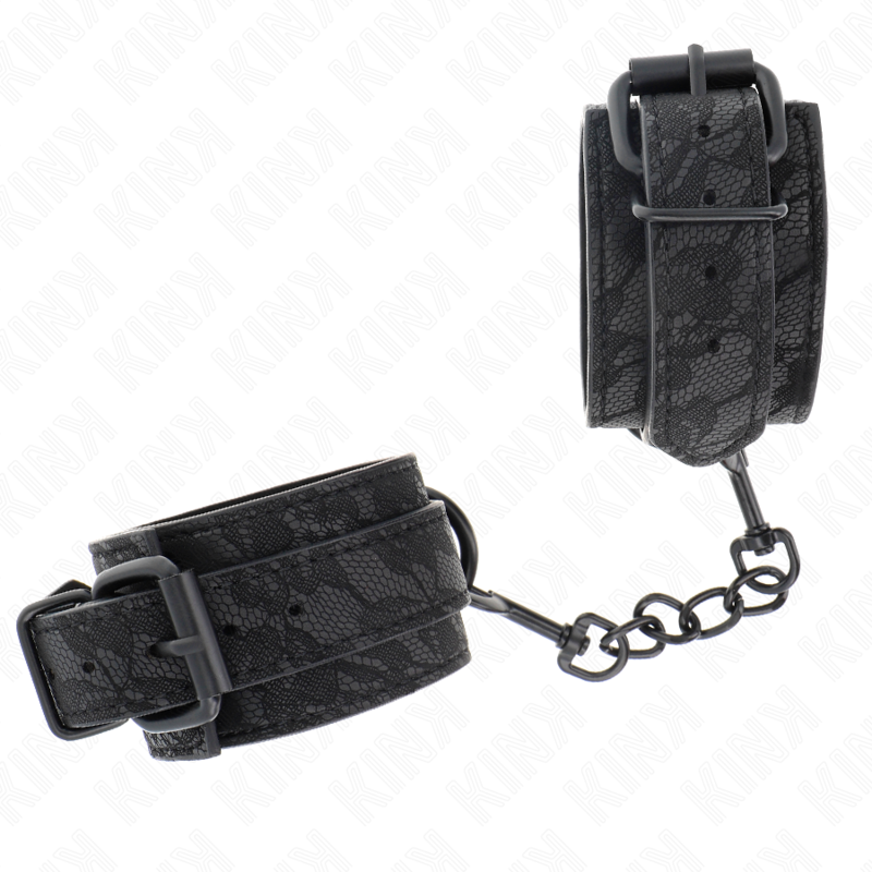 Kink - Punhos Cobertos de Renda Escura Ajustáveis Preto 19-26 cm