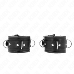 Kink - Muñequera Pesada con Forro de Piel Negra Ajustable 20-30 cm X 6 cm