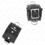 Kink - Muñequera Pesada con Forro de Piel Negra Ajustable 20-30 cm X 6 cm