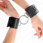 Kink - Puño Fijo con Anillo y Cierre de Candado Negro Ajustable 16-23 cm X 5,5 cm