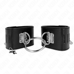 Kink - Puño Fijo con Anillo y Cierre de Candado Negro Ajustable 16-23 cm X 5,5 cm