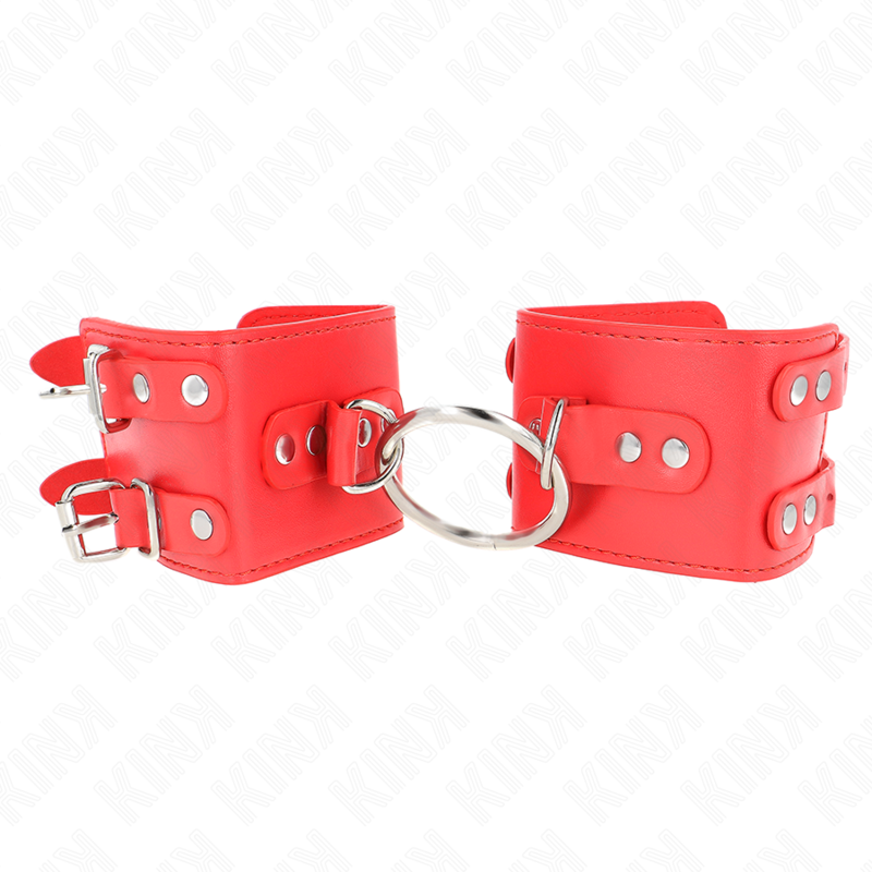 Kink - Puño Fijo con Anillo y Clavos Ajustables Rojo 17-22 cm X 6,5 cm