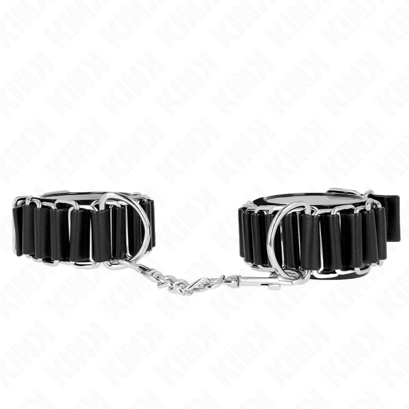 Kink - Sujeciones de Muñeca Delgadas Abisagradas Negras Ajustables 16-22 cm X 3,5 cm
