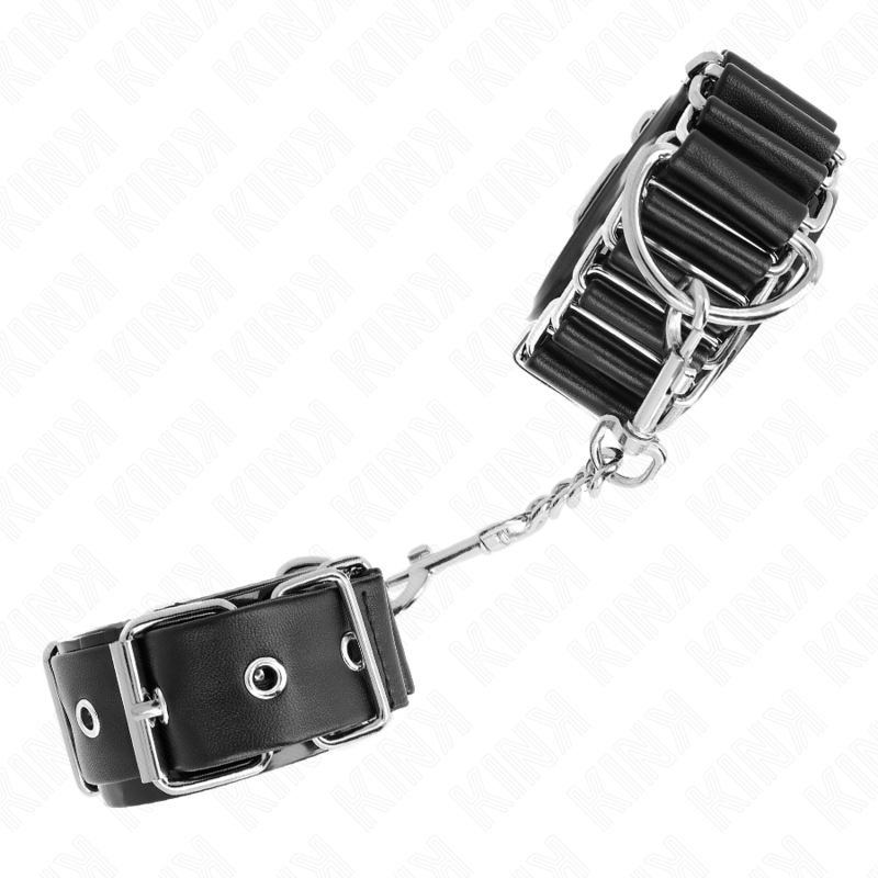Kink - Sujeciones de Muñeca Delgadas Abisagradas Negras Ajustables 16-22 cm X 3,5 cm