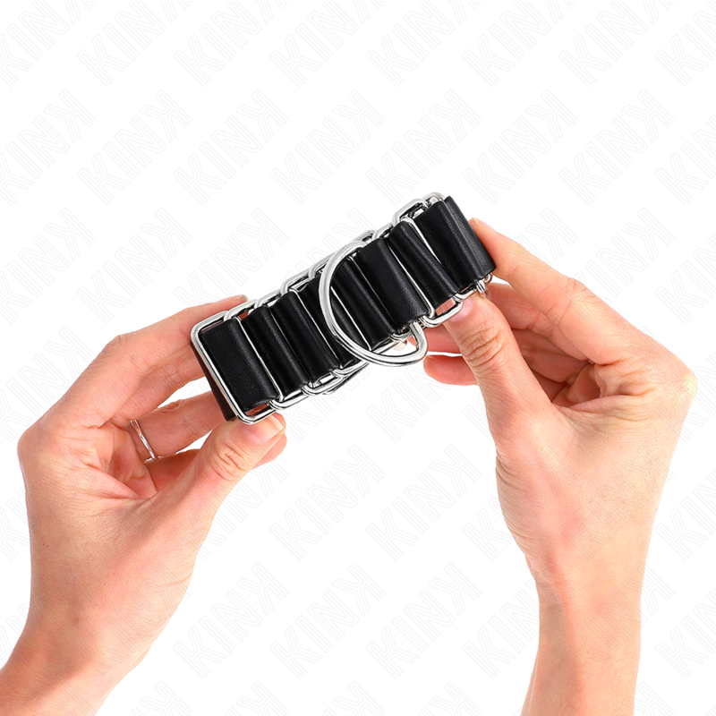 Kink - Sujeciones de Muñeca Delgadas Abisagradas Negras Ajustables 16-22 cm X 3,5 cm