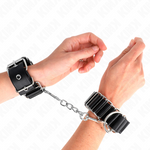 Kink - Sujeciones de Muñeca Delgadas Abisagradas Negras Ajustables 16-22 cm X 3,5 cm