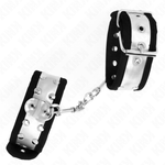Kink - Muñequera Fina Negro / Plata 30 X 4 cm