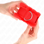 Kink - Pulso Forro Peludo Vermelho Ajustável 17-31 cm X 7 cm