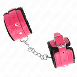 Kink - Pulsera Premium de Piel Negra con Correa Ajustable Raspberry Rose 17-29 cm x 6 cm