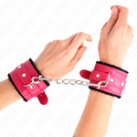 Kink - Pulsera Premium de Piel Negra con Correa Ajustable Raspberry Rose 17-29 cm x 6 cm