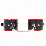 Kink - Pulso Premium Forro de Pele Vermelho Com Cinto Preto Ajustável 17-29 cm X 6 cm