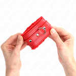 Kink - Pulso Premium Forro de Pele Vermelho Com Cinto Vermelho Ajustável 17-29 cm X 6 cm