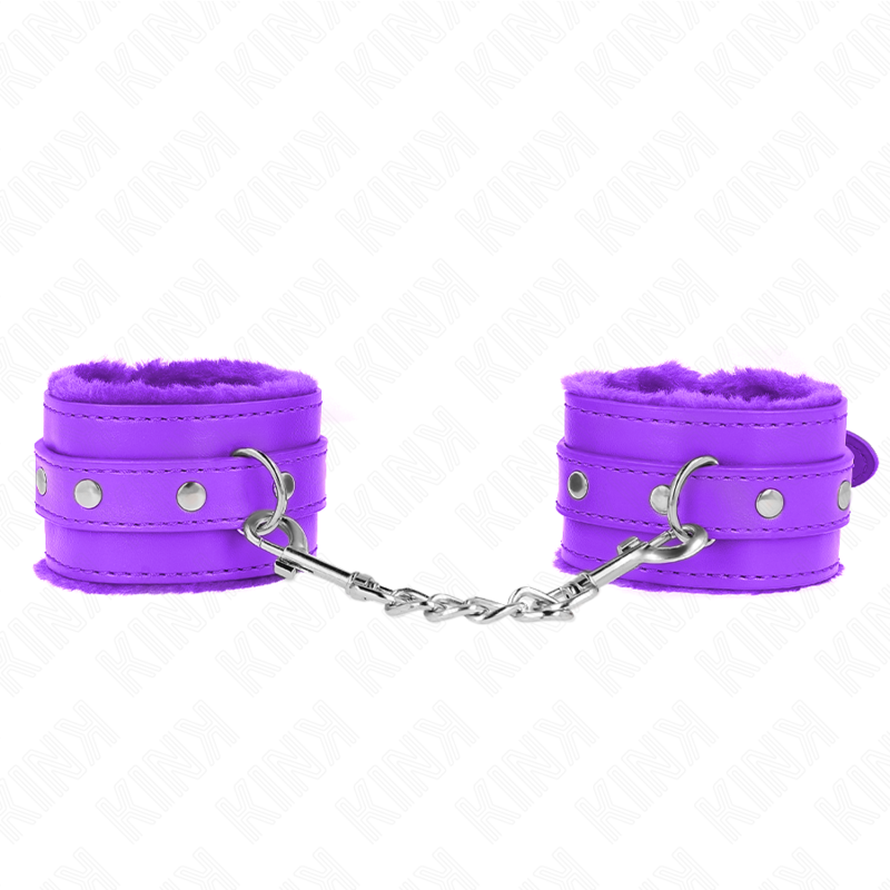 Kink - Puño Forro de Piel Premium Morado Con Cinturón Morado Ajustable 17-29 cm X 6 cm