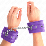 Kink - Puño Forro de Piel Premium Morado Con Cinturón Morado Ajustable 17-29 cm X 6 cm