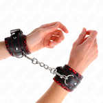Kink - Pulso Forro de Pele Vermelho / Preto Ajustável 17-29 cm X 6 cm