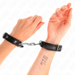 Kink - Mini Pulseiras Pretas Com Pregos Ajustáveis 16-22 cm X 2 cm