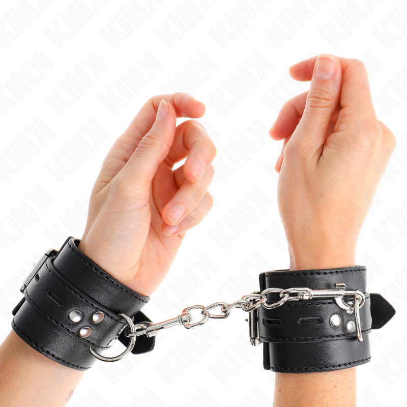 Kink - Pulsera negra con cinturón negro ajustable 17-28 cm X 6 cm
