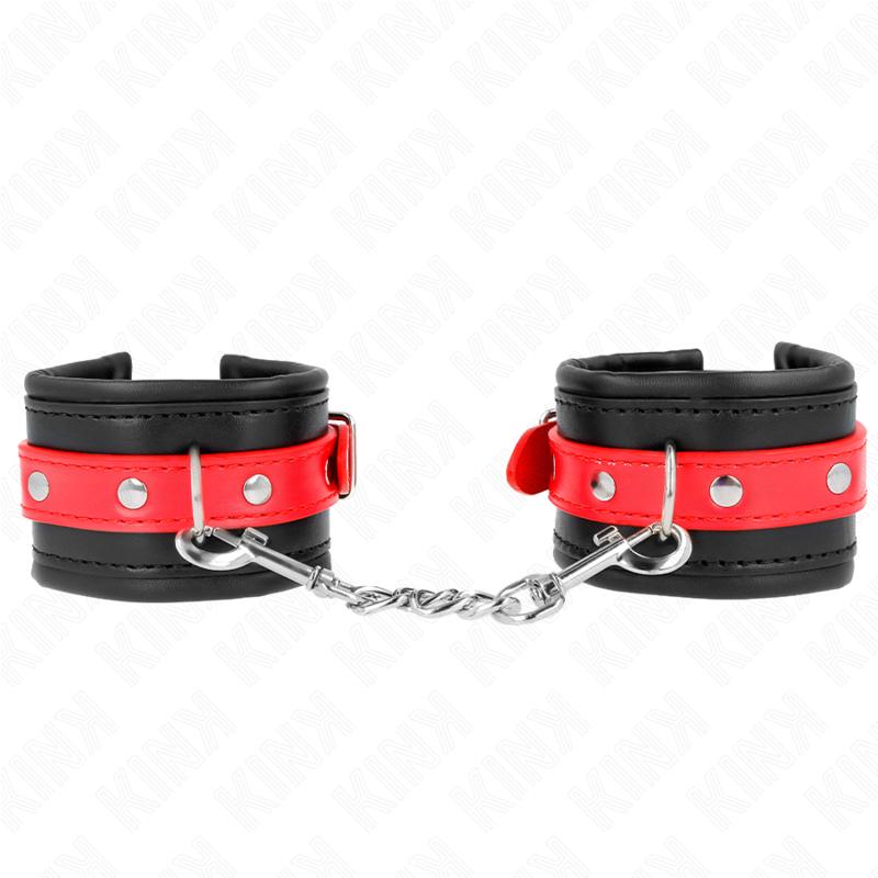 Kink - Muñequera Negra Con Correa Roja Ajustable 17-28 cm X 6 cm