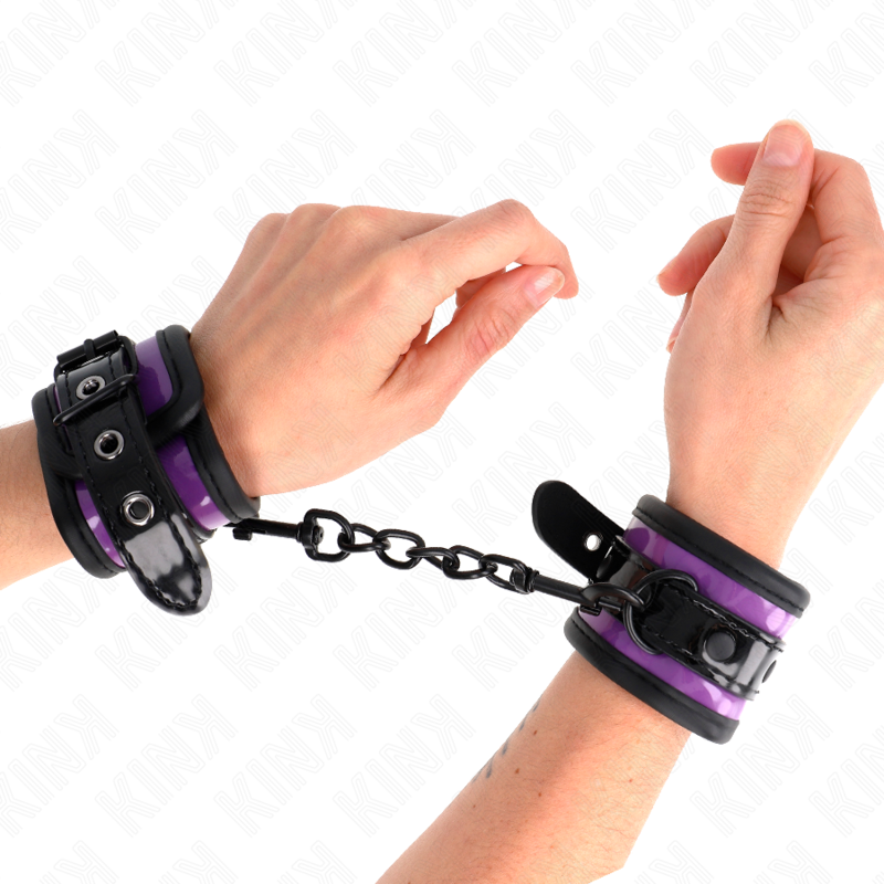 Kink - Puños de neopreno morado claro ajustables 21-28 cm X 5 cm