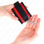 Kink - Restricciones de Muñeca Nailon Bind Hook&Loop Rojo-Negro Modelo 2 Ajustable 18-35 cm X 6 cm