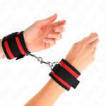 Kink - Restricciones de Muñeca Nailon Bind Hook&Loop Rojo-Negro Modelo 2 Ajustable 18-35 cm X 6 cm