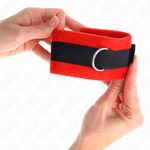 Kink - Algemas de Pele Iniciante Preto-Vermelho 30 X 7 cm