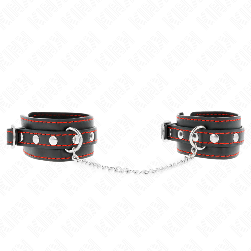 Kink - Pequeños Puños Negros Con Forro Rojo Ajustables 14-24 cm X 3,5 cm
