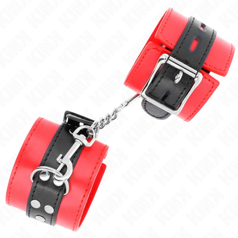 Kink - Pulsera Roja con Correa Negra Ajustable 17-28 cm X 6 cm