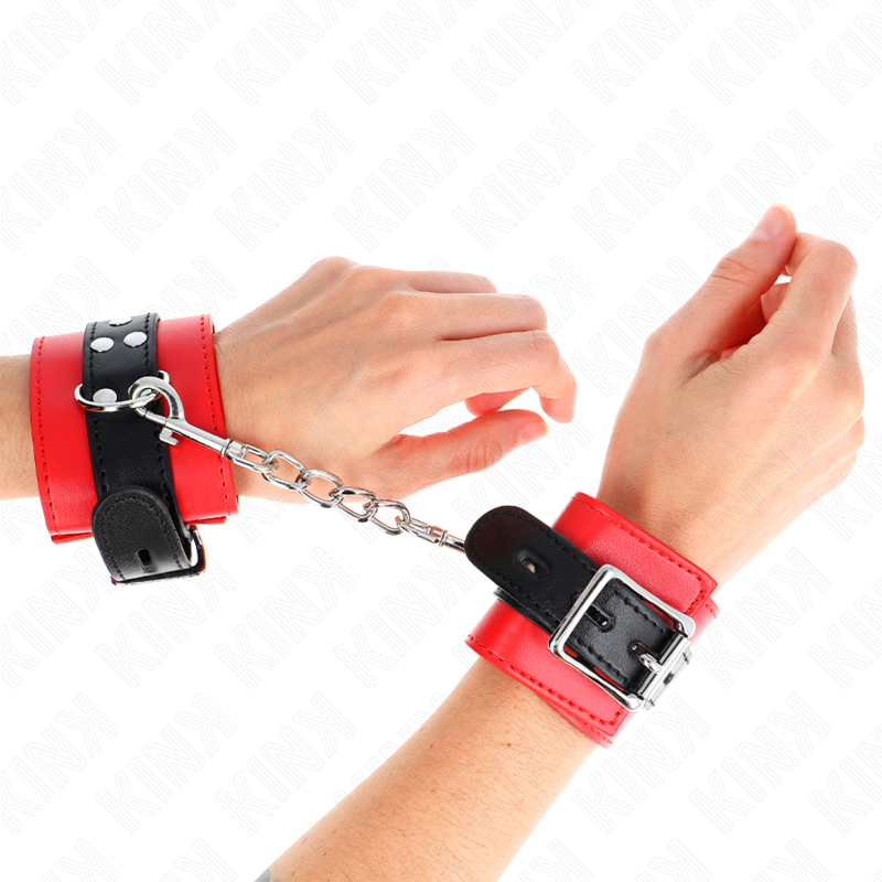 Kink - Pulsera Roja con Correa Negra Ajustable 17-28 cm X 6 cm