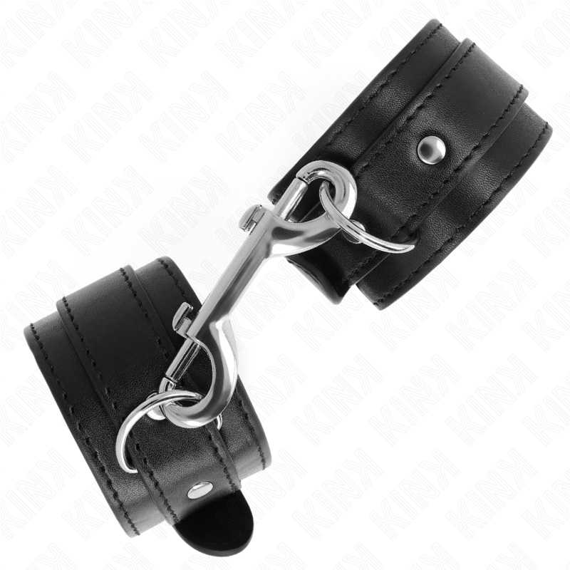 Kink - Sujeciones de Muñeca - Línea de Remaches Únicos Negro Ajustable 17-28 cm X 5 cm