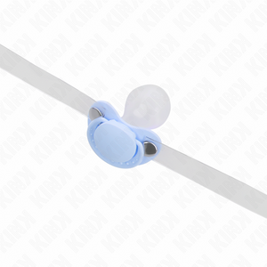 Kink - Mordaça em Forma de Chupeta Azul Claro 5,5 X 4 cm Ajustável 43-60 cm