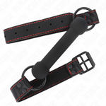 Kink - Mordaça de Osso Com Alça de Couro Preta Ajustável 41-57 cm
