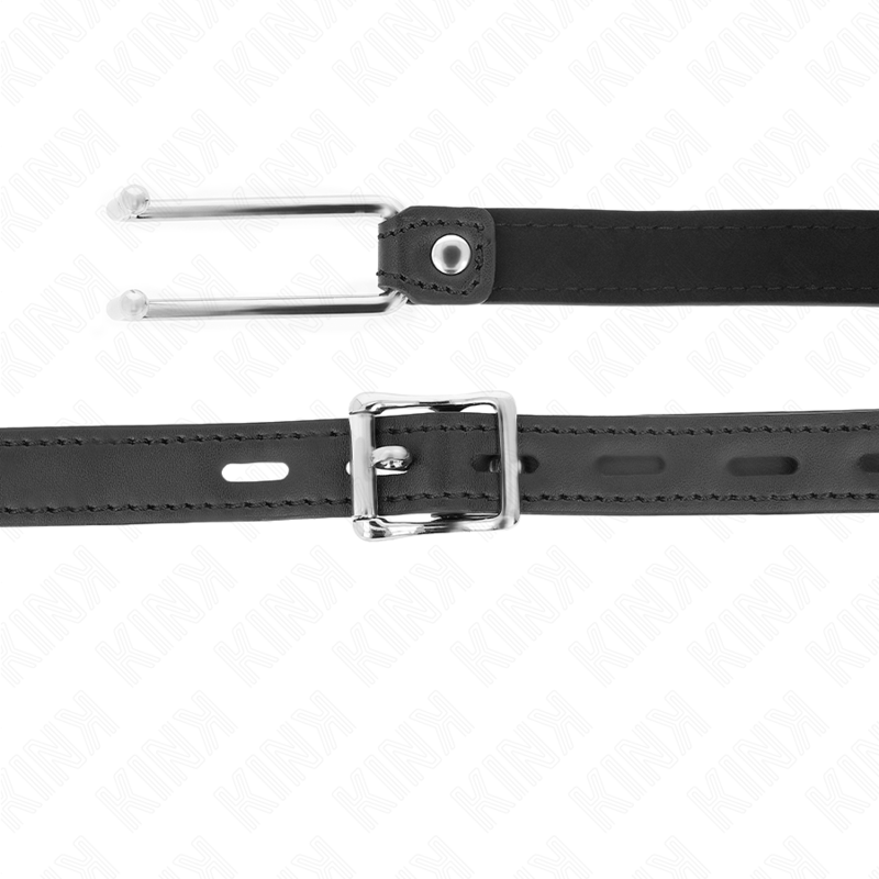 Kink - Mordaza de gancho de metal 11,5 cm con correa de cuero ajustable 39-58 cm x 2 cm