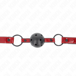 Kink - Bola de Couro Brilhante 4,5 cm Mordaça 63,5 X 2 cm Ajustável 41 X 59 cm