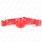 Kink - Mordaza de bola dura hueca roja completa 62 X 2 cm