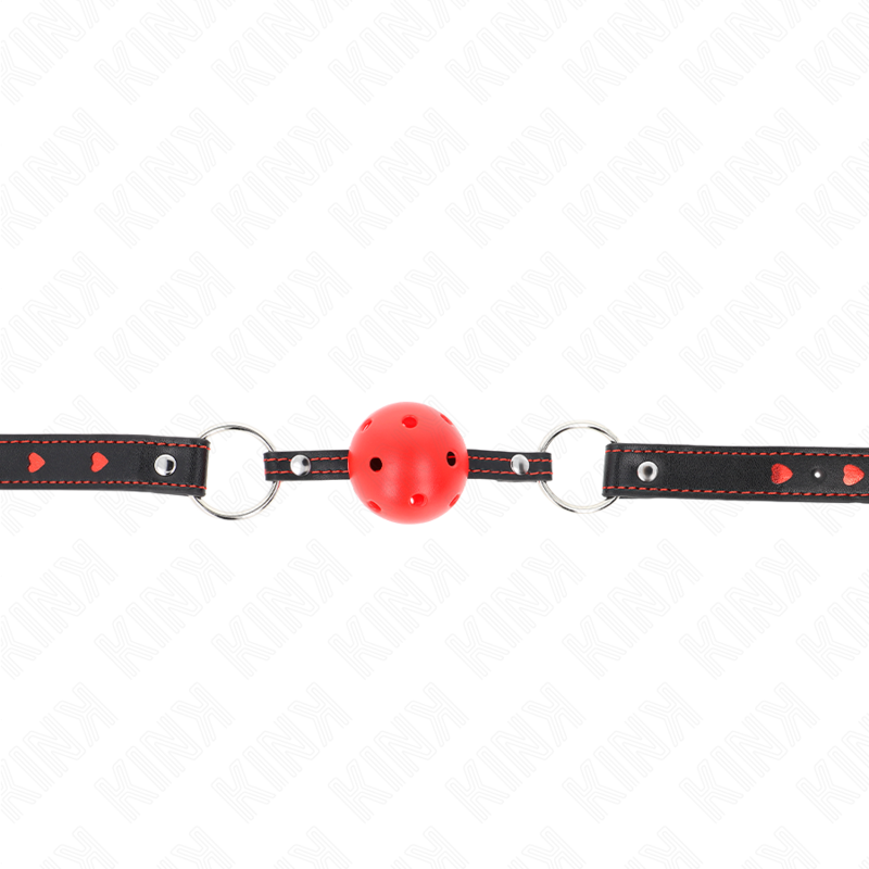 Kink - Mordaza de Bola Roja Hueca Dura Modelo 2 65 X 2,5 cm