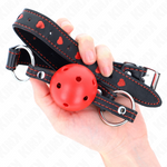 Kink - Mordaza de Bola Roja Hueca Dura Modelo 2 65 X 2,5 cm