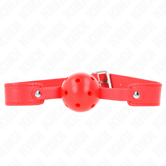 Kink - Bola Respirável Vermelha 4,5 cm Mordaça 65 X 2,5 cm