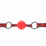 Kink - Bola Padrão Diamante 4,5 cm Gag Modelo 1 64,5 cm Ajustável 42-60 cm