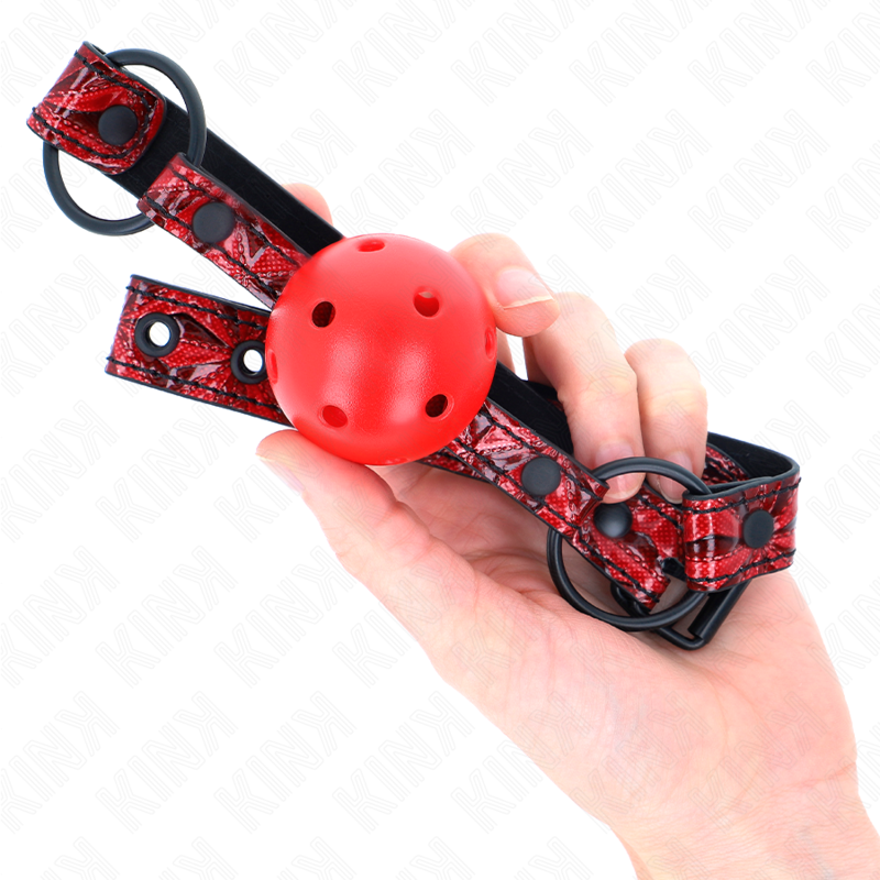 Kink - Bola Padrão Diamante 4,5 cm Gag Modelo 1 64,5 cm Ajustável 42-60 cm