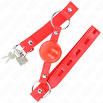 Kink - Mordaza de bola Tpe 4 cm con cerradura roja 60 X 2 cm