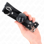 Kink Bola Tpe Preta Mordaça 4 cm 60 x 2 cm