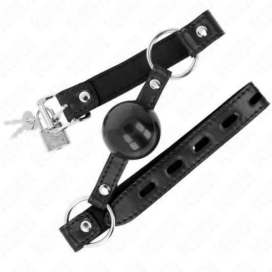 Kink Bola Tpe Preta Mordaça 4 cm 60 x 2 cm