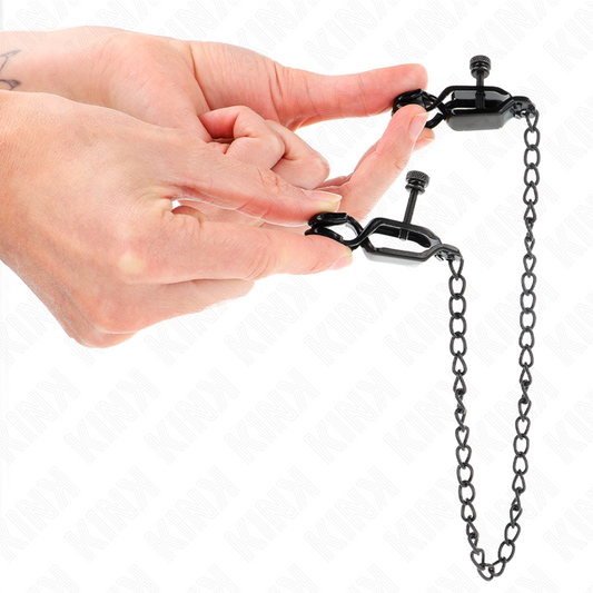 Kink - Pinças de Corrente Plana Pretas 30 cm