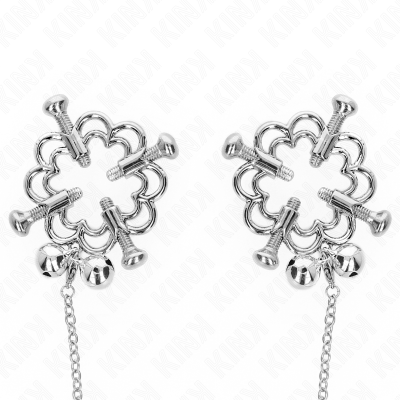 Kink - Pinzas de flor de metal con cadena