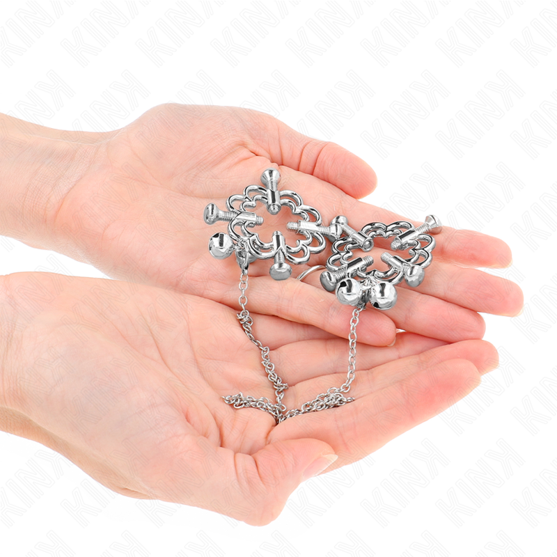 Kink - Pinças de Flor de Metal Com Corrente