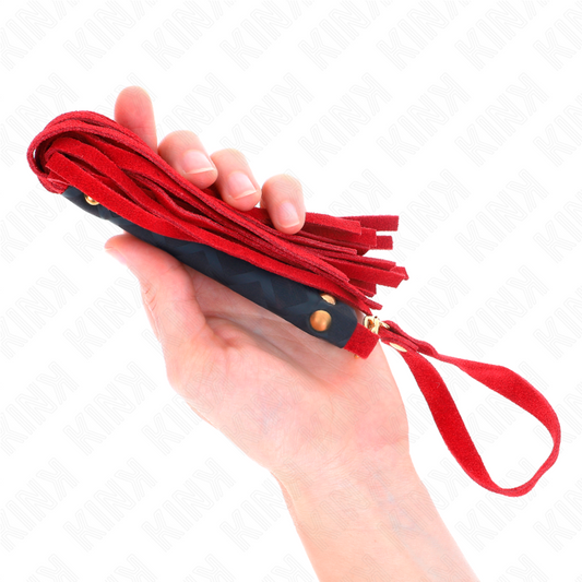 Kink - Mini Chicote de Camurça Vermelha 30 cm