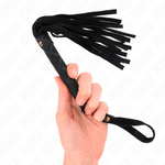 Kink - Minilátigo de Gamuza Negra 30 cm